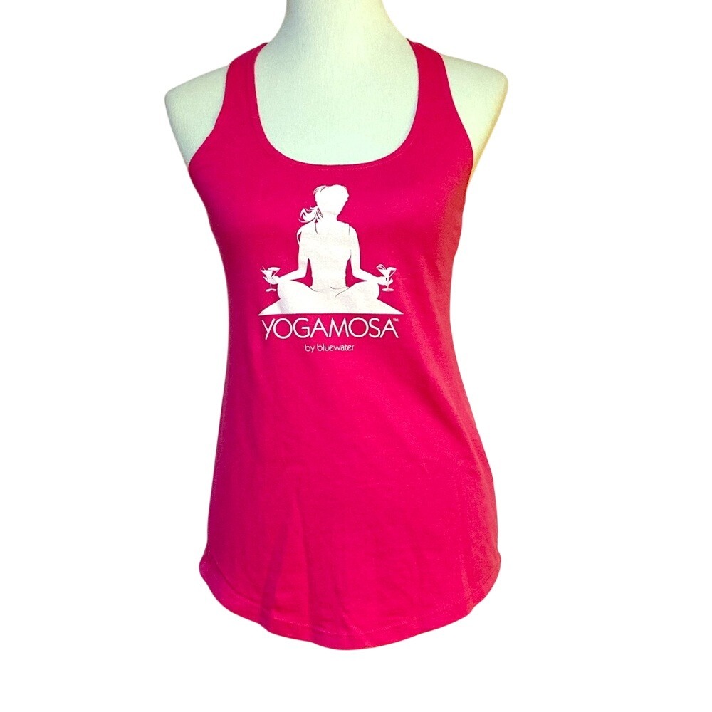Next Level Apparel Yogamosa Graphic Racerback Tank Top Pink Womens Size S